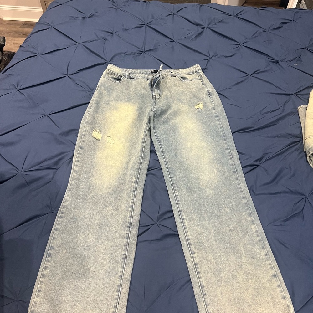 Shape Acid Wash Denim Set – Crop Top & Flare Jeans - Picture 5 of 8